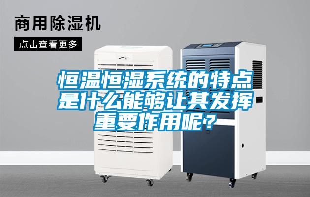 国产精品三级在线观看 恒温恒湿系统的特点是什么能够让其发挥重要作用呢？