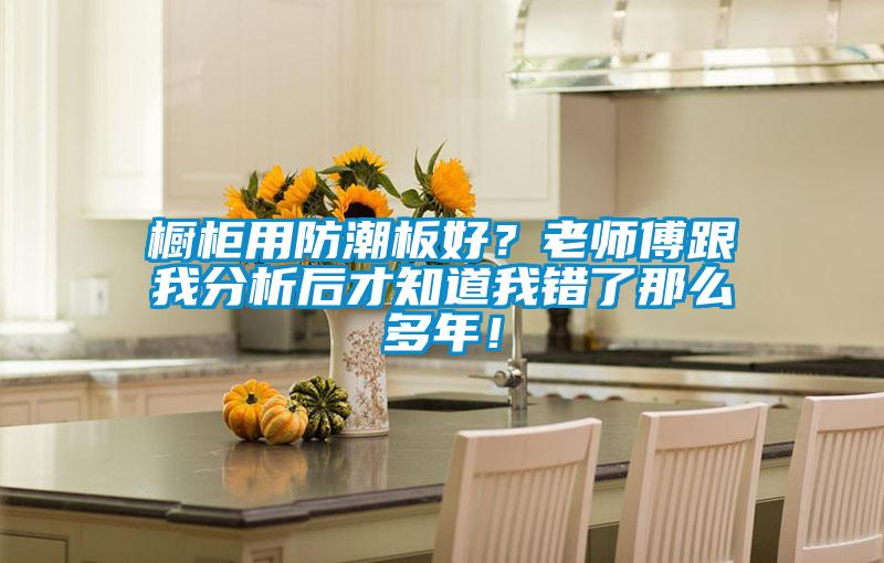 国产精品探花在线观看 橱柜用防潮板好？老师傅跟我分析后才知道我错了那么多年！