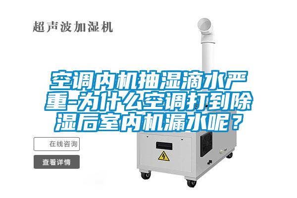 国产精品探花在线观看 空调内机抽湿滴水严重-为什么空调打到除湿后室内机漏水呢？
