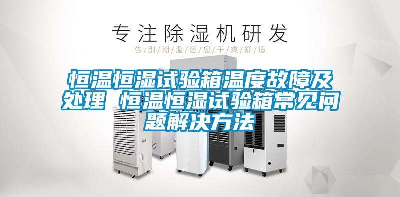 国产精品三级在线观看 恒温恒湿试验箱温度故障及处理 恒温恒湿试验箱常见问题解决方法
