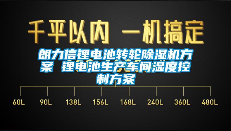 国产精品探花在线观看 朗力信锂电池转轮除湿机方案 锂电池生产车间湿度控制方案