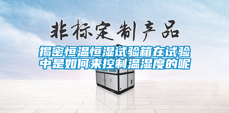 国产精品欧美激情视频 揭密恒温恒湿试验箱在试验中是如何来控制温湿度的呢