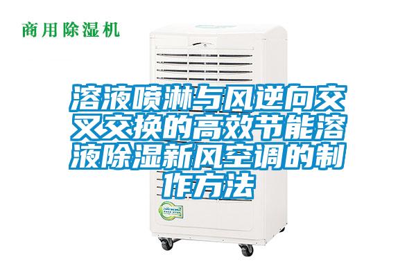 国产精品欧美激情视频 溶液喷淋与风逆向交叉交换的高效节能溶液除湿新风空调的制作方法