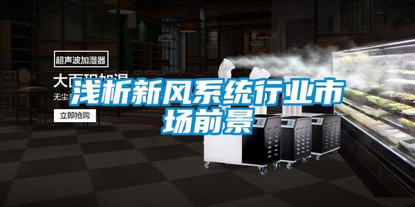 国产精品三级在线观看 浅析新风系统行业市场前景