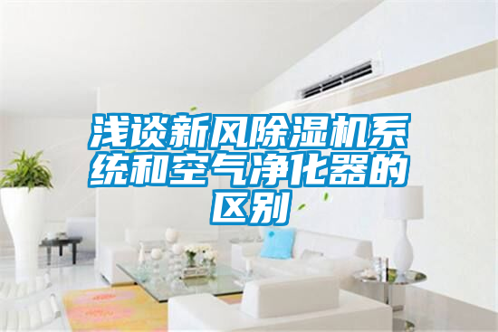 国产精品三级在线观看 浅谈新风除湿机系统和空气净化器的区别