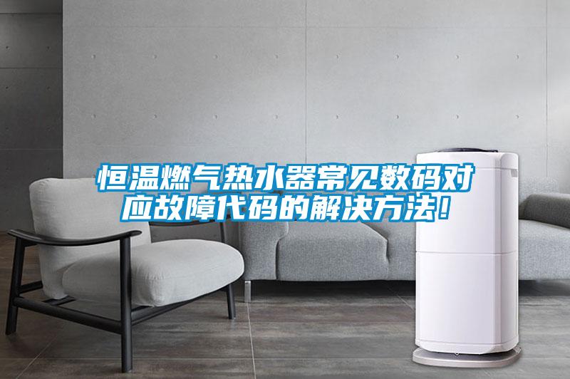 国产精品三级在线观看 恒温燃气热水器常见数码对应故障代码的解决方法！