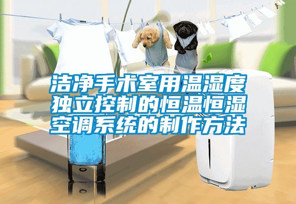 国产精品探花在线观看 洁净手术室用温湿度独立控制的恒温恒湿空调系统的制作方法