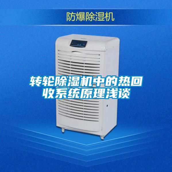 国产精品欧美激情视频 转轮除湿机中的热回收系统原理浅谈