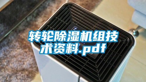 国产精品三级在线观看 转轮除湿机组技术资料.pdf