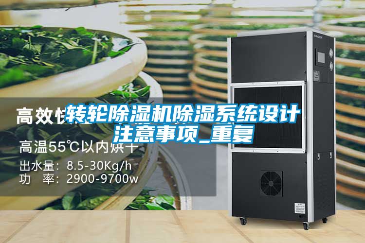 国产精品探花在线观看 转轮除湿机除湿系统设计注意事项_重复